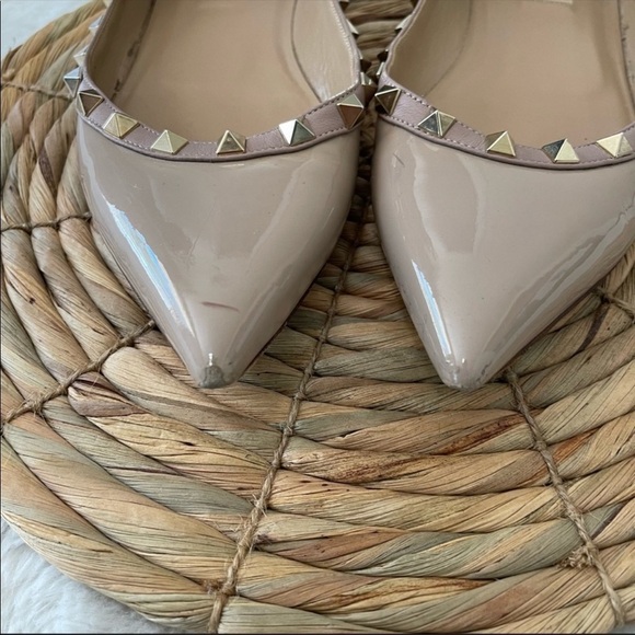 Valentino Patent Leather Rockstud Ballet Flats - Picture 13 of 16